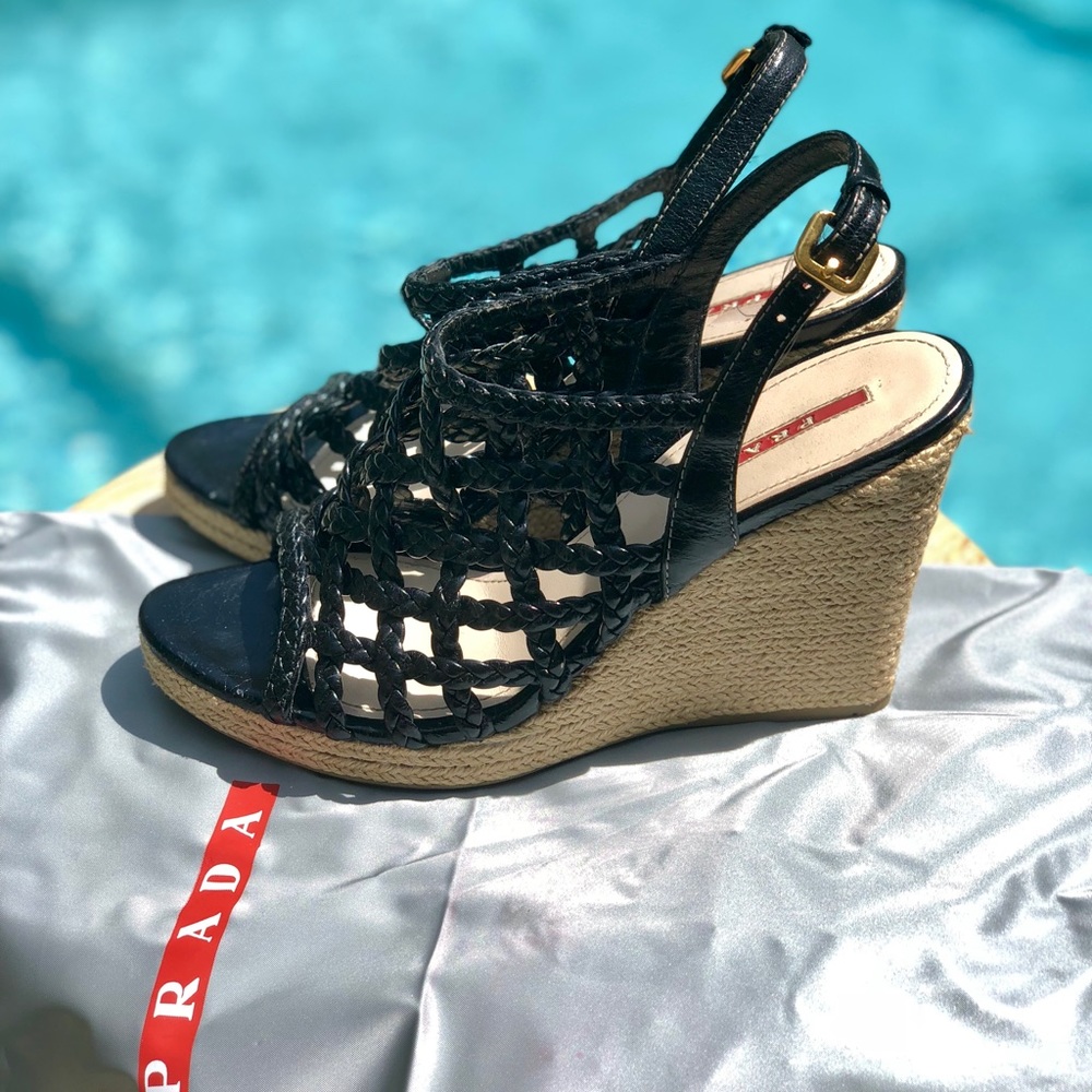 Prada Espadrille Wedges